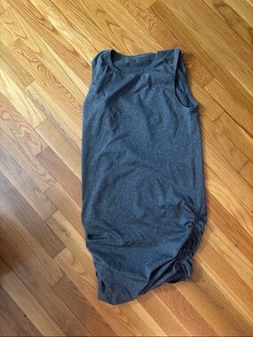 Sleeveless Gray Lululemon Side-Ruched Tank Dress